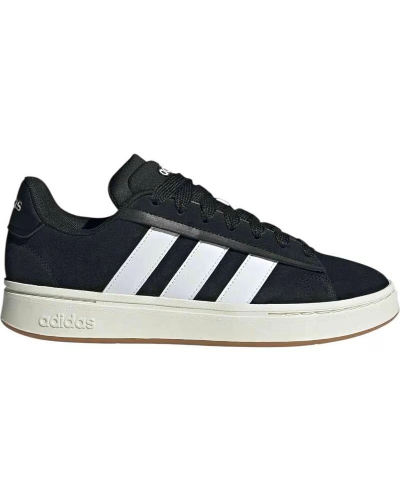 ADIDAS TENIS JR0543 HOMEM PRETO BRANCO NEGRO-BLANCO