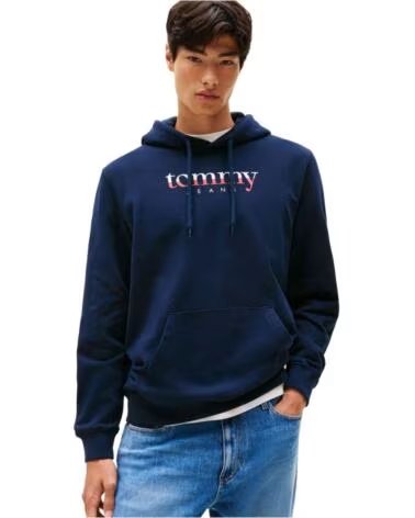 TOMMY HILFIGER KAPUZENPULLOVER DM0DM22113C1G BLAU HERREN BLUE