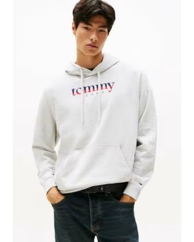 SWEAT À CAPUCHE TOMMY JEANS DM0DM22113P09 GRIS HOMME GREY
