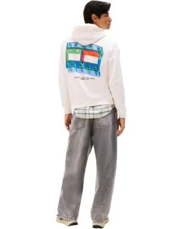 TOMMY HILFIGER KAPUZENPULLOVER DM0DM22077YBH WHITE