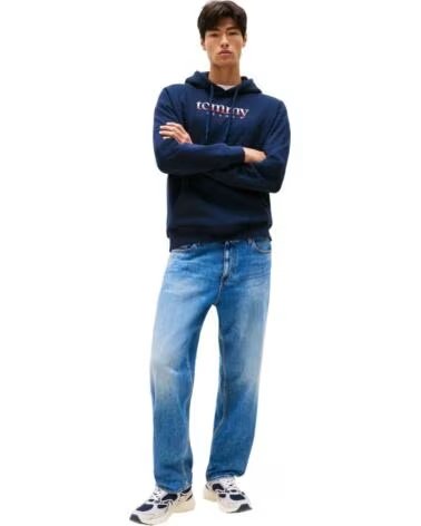 TOMMY HILFIGER KAPUZENPULLOVER DM0DM22113C1G BLAU HERREN BLUE