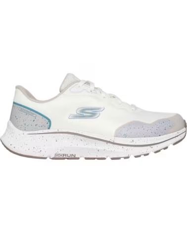 SKECHERS TÉNIS 128625-OFWT MULHER BRANCO OFF WHITE TEXTILE-TEAL TRIM