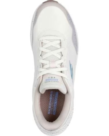 SKECHERS TÉNIS 128625-OFWT MULHER BRANCO OFF WHITE TEXTILE-TEAL TRIM