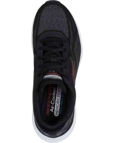 SKECHERS SNEAKER 232842-BKRD FÜR HERREN SCHWARZ MESH-ROT PU BLACK MESH-RED