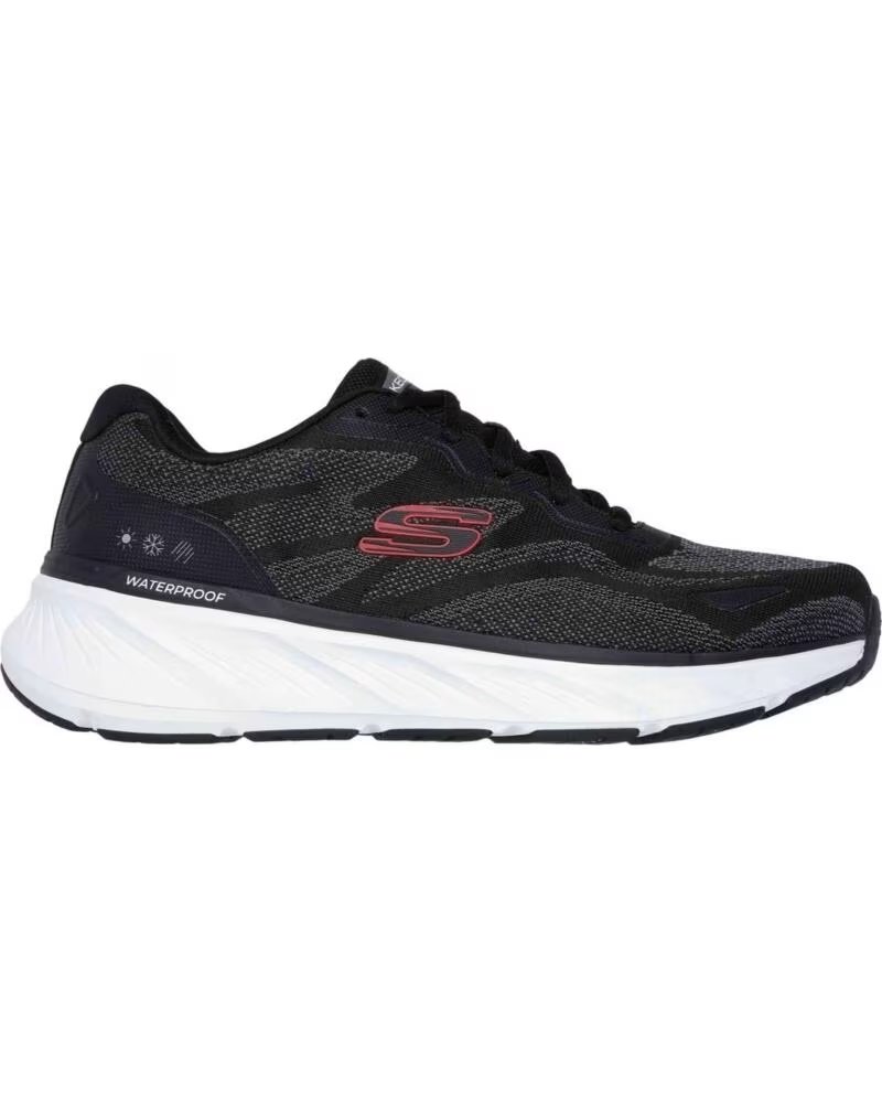 SKECHERS SNEAKER 232842-BKRD FÜR HERREN SCHWARZ MESH-ROT PU BLACK MESH-RED