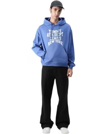 TOMMY HILFIGER Sudadera Con Capucha Dm0Dm22082C6D en azul para hombre SOFT SAPPHIRE