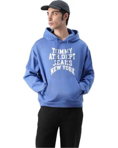 TOMMY HILFIGER Sudadera Con Capucha Dm0Dm22082C6D en azul para hombre SOFT SAPPHIRE