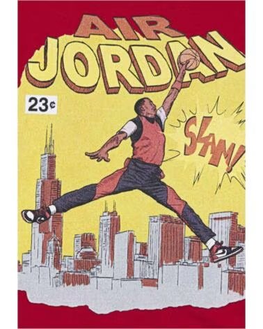 JORDAN Camiseta De Manga Corta 19923 en rojo para unisex
