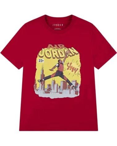 JORDAN Camiseta De Manga Corta 19923 en rojo para unisex