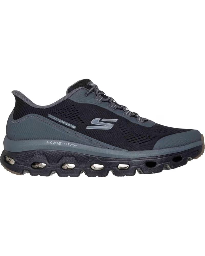 SKECHERS SLIP-INS GLIDE-STEP 237812-BKCC NOIR-CHARCOAL BLACK-CHARCOAL