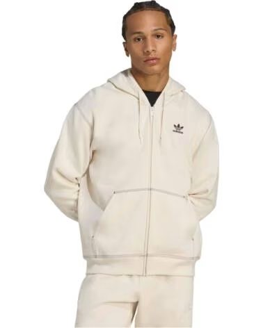 ADIDAS KAPUZENPULLOVER ESSENTIALS FZHD JW0968 HERREN BEIG