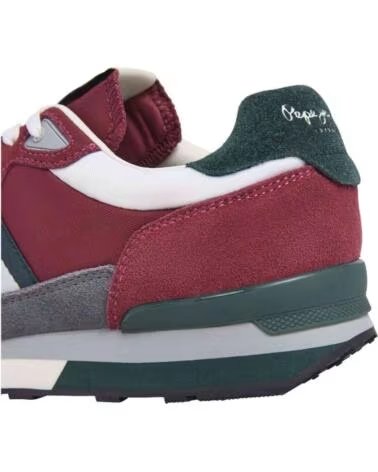PEPE JEANS BASKETS PMS400010-299 POUR HOMME BORDEAUX 299BURGUNDY RED