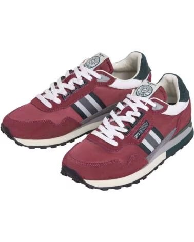 PEPE JEANS BASKETS PMS400010-299 POUR HOMME BORDEAUX 299BURGUNDY RED