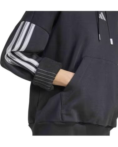 ADIDAS SWEATSHIRT COM CAPUZ KC4765 PARA MULHER PRETO-SILVMT BLACK-SILVMT