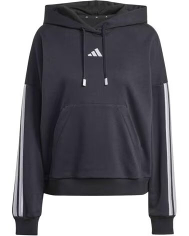 ADIDAS SWEATSHIRT COM CAPUZ KC4765 PARA MULHER PRETO-SILVMT BLACK-SILVMT