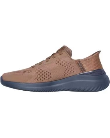 SKECHERS SNEAKER 232459BRBK FÜR HERREN BRAUN MESH-SYNTHETIC-BLACK TRIM BROWN