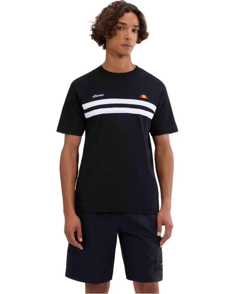ELLESSE Camiseta De Manga Corta Shb08507-038 en negro para hombre NEGRO-BLANCO