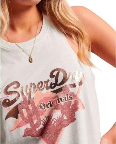 SUPERDRY W6011436A DÉBARDEUR ORIGINALS OFF WHITE
