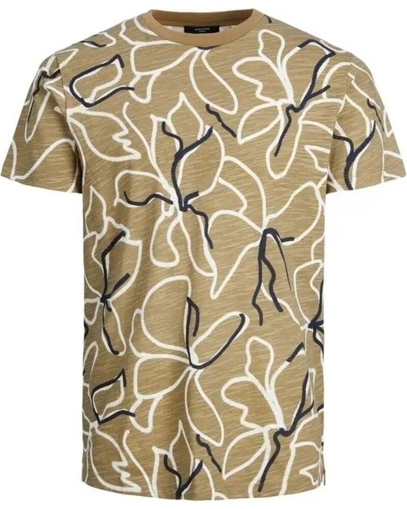 JACK & JONES KURZARMSHIRT JPRBLATROPIC AOP SS TEE ICEBERG GREEN