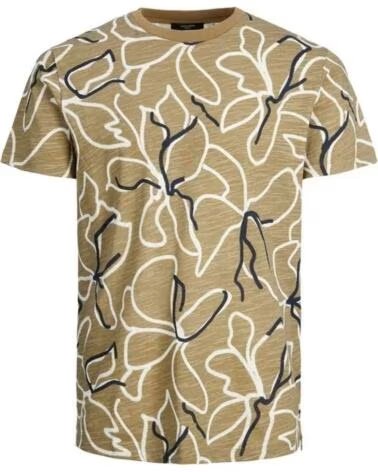JACK AND JONES T-SHIRT MANICA CORTA JPRBLATROPIC AOP SS TEE NIGHT SKY UOMO