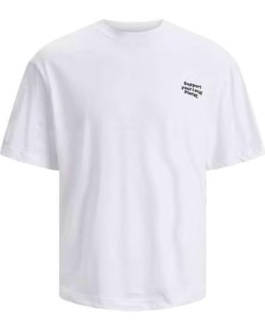 JACK & JONES T-SHIRT MANICA CORTA JOROCEANDAY BACK TEE SS CREW UOMO BRIGHT WHITE