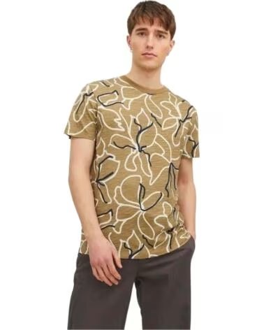 JACK & JONES KURZARMSHIRT JPRBLATROPIC AOP SS TEE ICEBERG GREEN