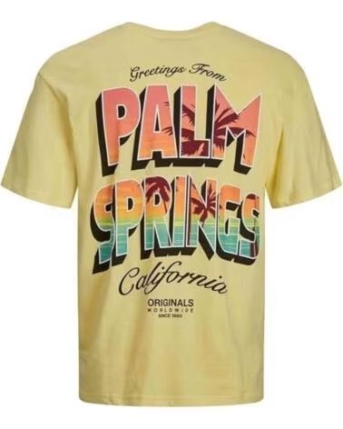 JACK & JONES KURZARM-T-SHIRT JORGREETINGS TEE SS CREW NECK GELB HERREN YELLOW