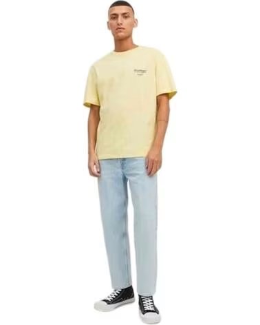 JACK & JONES KURZARM-T-SHIRT JORGREETINGS TEE SS CREW NECK GELB HERREN YELLOW