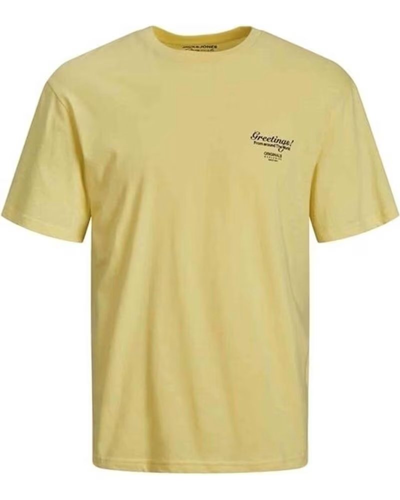 JACK & JONES KURZARM-T-SHIRT JORGREETINGS TEE SS CREW NECK GELB HERREN YELLOW