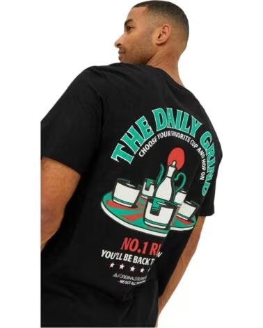JACK AND JONES KURZARM T-SHIRT 12244559 BLACK
