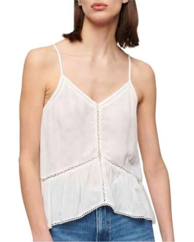 SUPERDRY Top W6011647A-71D en blanco para mujer OFF WHITE