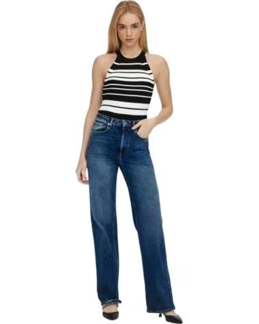 ONLY T-SHIRT 15277548 À RAYURES POUR FEMME BLACK