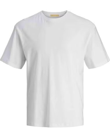 JACK AND JONES T-SHIRT MANICA CORTA JORARUBA SUMMERBLANK TEE SS CR BIANCO UOMO BRIGHT WHITE