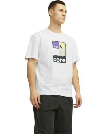 MAGLIETTA A MANICA CORTA JACK AND JONES 12256682 WHITE