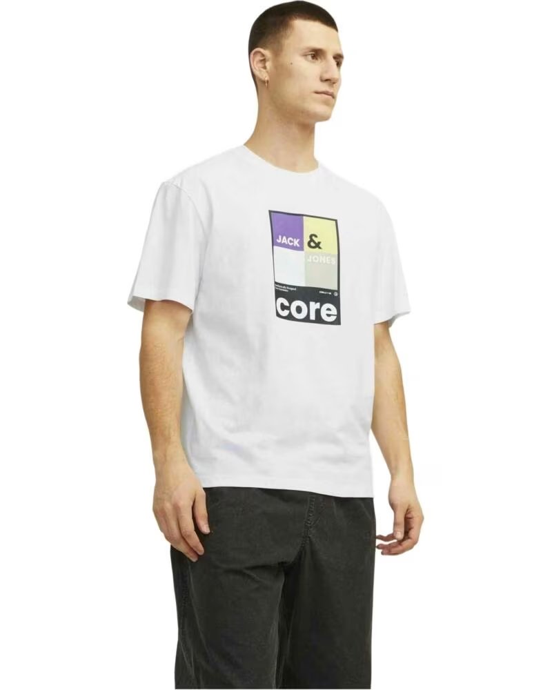 MAGLIETTA A MANICA CORTA JACK AND JONES 12256682 WHITE