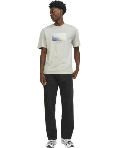 JACK AND JONES T-SHIRT 12250421 MANICA CORTA STAMPATA BLACK
