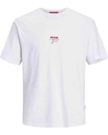 JACK AND JONES KURZARM-T-SHIRT JORARUBA GRADIENT BACK TEE SS IN WEISS FÜR HERREN BRIGHT WHITE