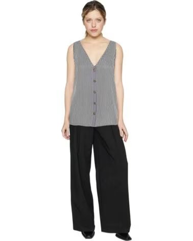 VERO MODA BLOUSE 10286474 RAYÉE SANS MANCHES SNOW WHITE
