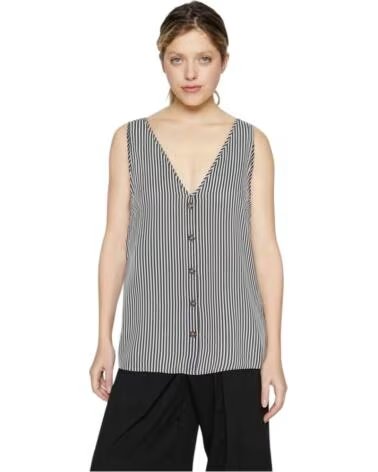 VERO MODA BLOUSE 10286474 RAYÉE SANS MANCHES SNOW WHITE