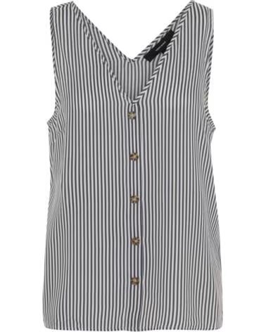 VERO MODA BLOUSE 10286474 RAYÉE SANS MANCHES SNOW WHITE