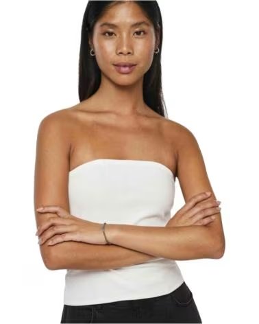 PIECES TOP 17146308 CLOUD DANCER BIANCO DONNA