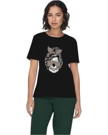 ONLY Camiseta De Manga Corta 15300442 en negro para mujer BLACK