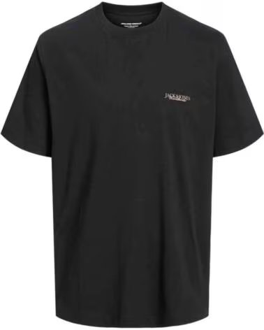 JACK AND JONES KURZARMSHIRT JORBOSTON PHOTO TEE SS CREW NE BLACK