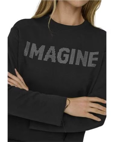 ONLY T-SHIRT À MANCHES LONGUES 15344084 AVEC IMPRIMÉ IMAGINE BLACK