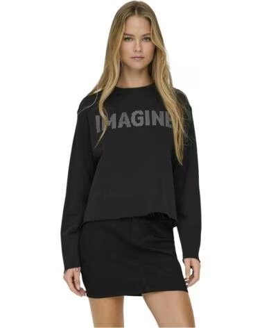 ONLY T-SHIRT À MANCHES LONGUES 15344084 AVEC IMPRIMÉ IMAGINE BLACK