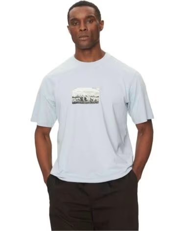 JACK AND JONES KURZARM-T-SHIRT JCOPACER PHOTO BRANDING TEE SS SKY BLUE HERREN