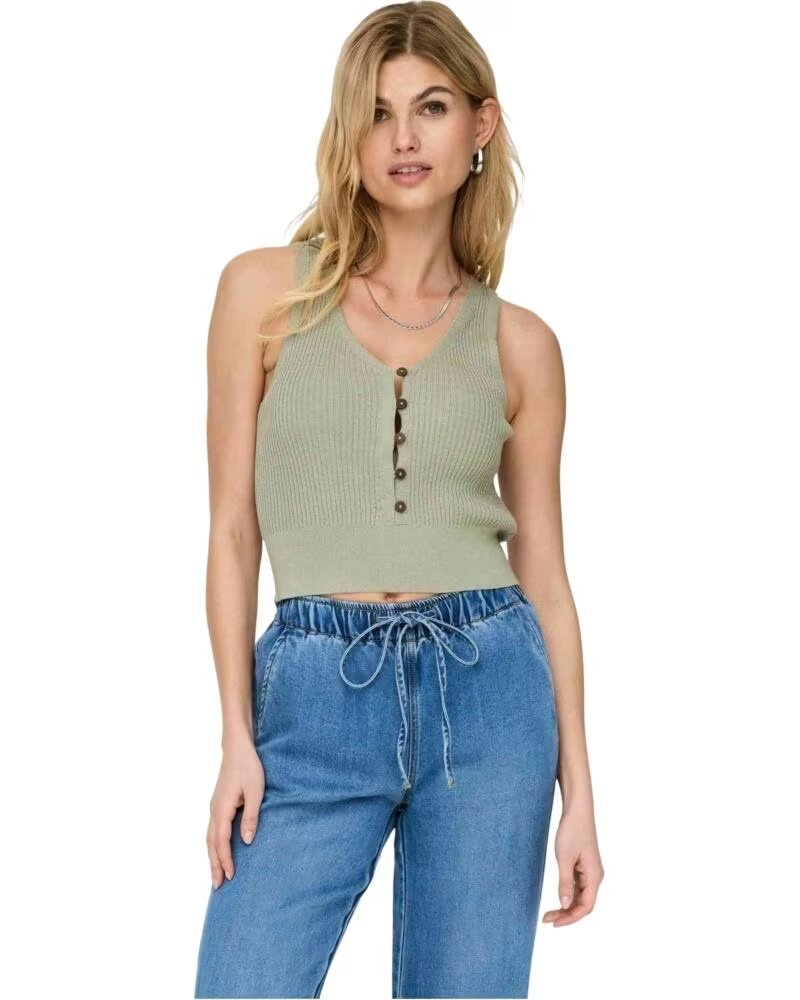 ONLY BLOUSE 15341634 VERTE POUR FEMME PUMICE STONE