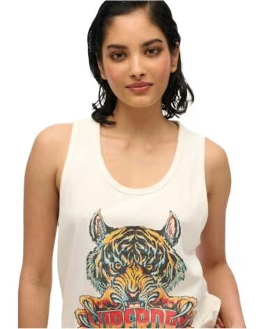 SUPERDRY Camiseta De Tirantes W6012080A-71D en blanco para mujer OFF WHITE