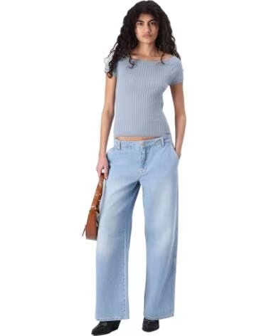 VERO MODA TOP CÔTELÉ 10327913 DUSTY BLUE