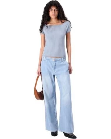 VERO MODA TOP CÔTELÉ 10327913 DUSTY BLUE